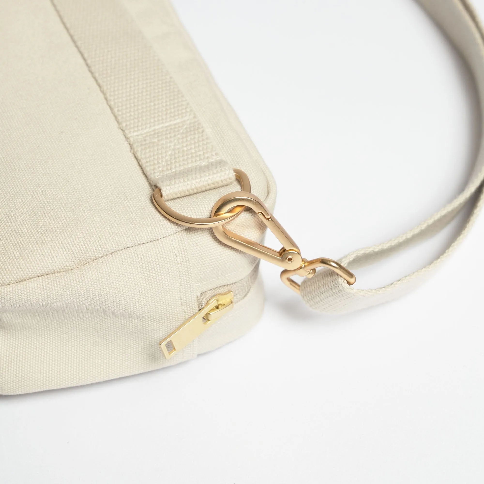 Natural Cotton Canvas Hip Bag | Desert Sand