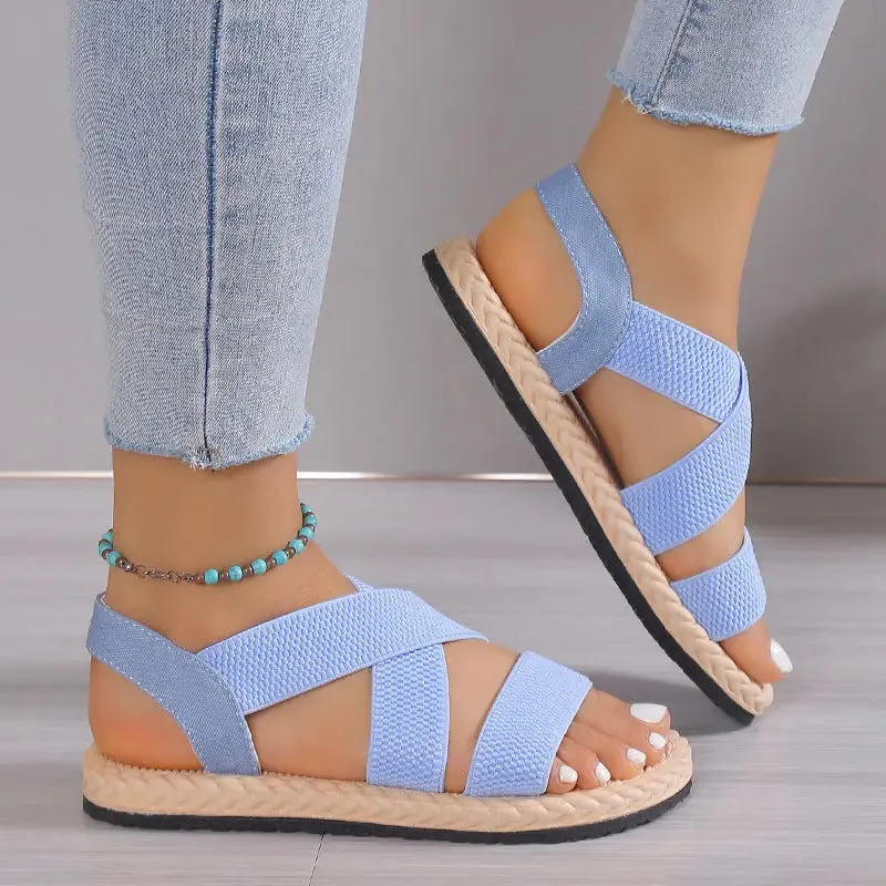 'Nayeli' Open Toe Flats