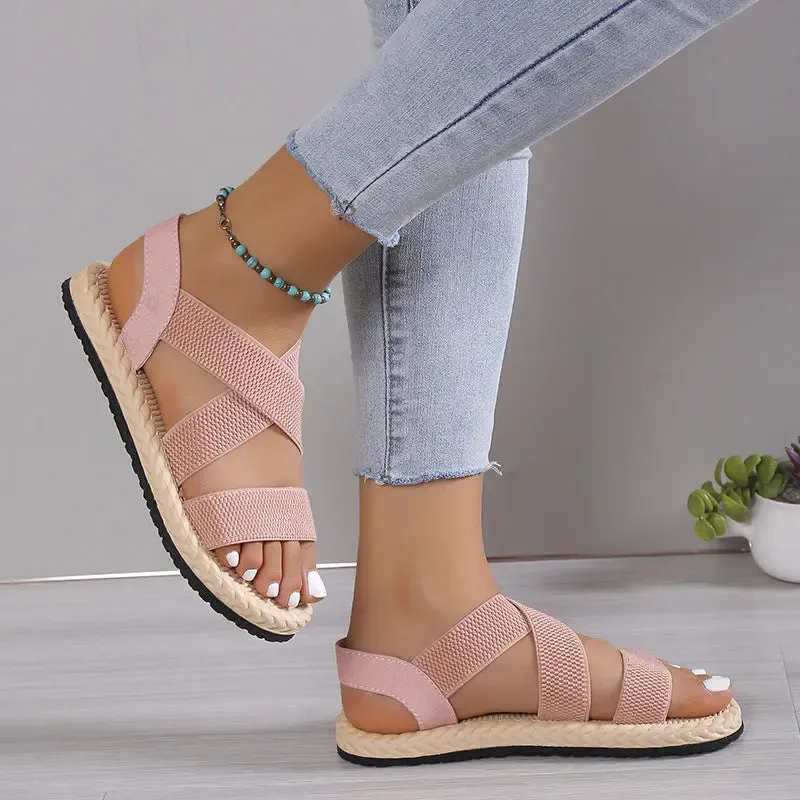 'Nayeli' Open Toe Flats