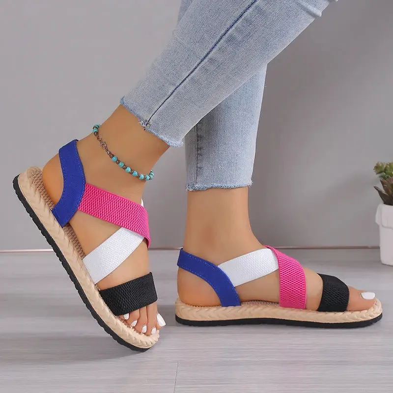 'Nayeli' Open Toe Flats