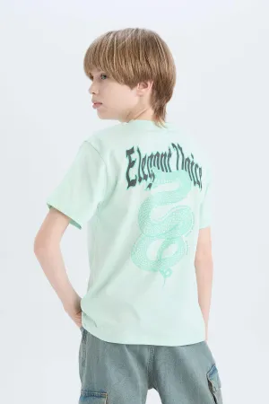 New Regular Fit Printed Short Sleeve T-Shirt