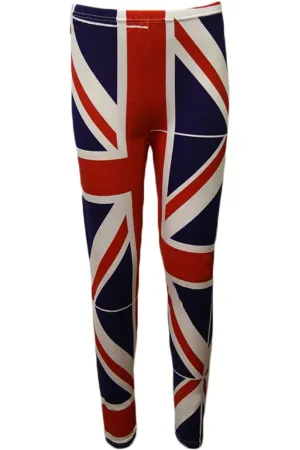 Plus Size Full Length UK Flag Print Leggings