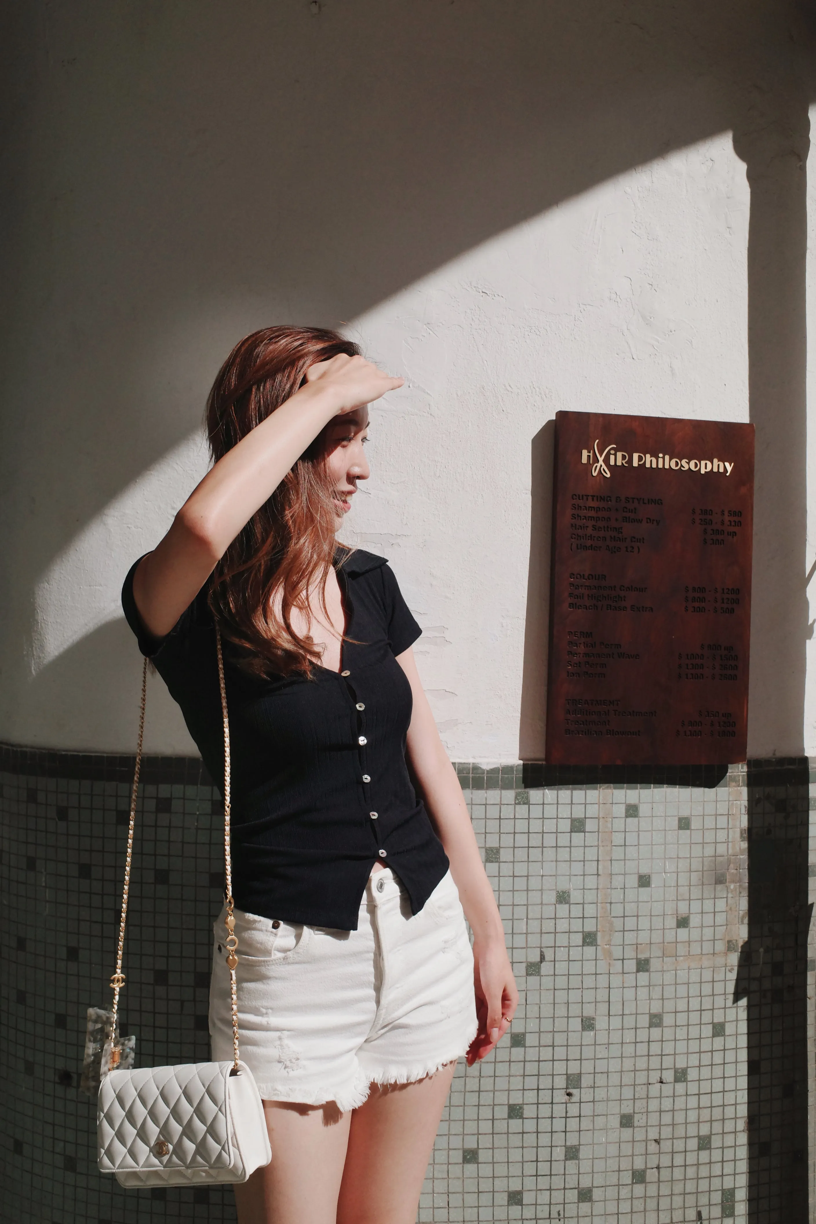 Polo Knit Button Front Top