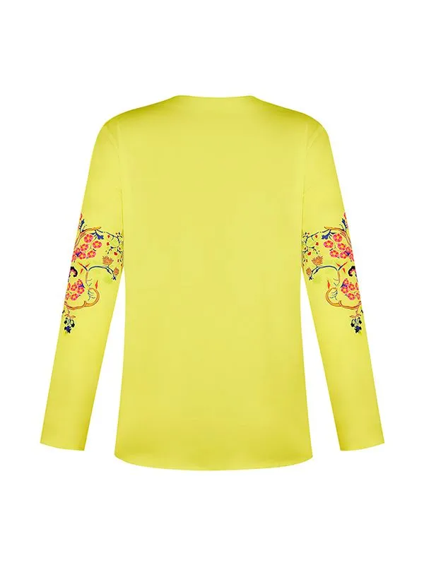 Prettybeautie Printed Button-Front Shirt