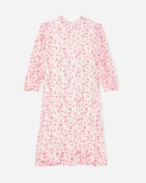 Printed Georgette Mini Dress - Egret