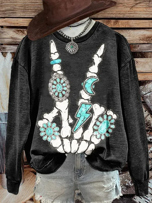 Printed Round-Neck Sweatshirt