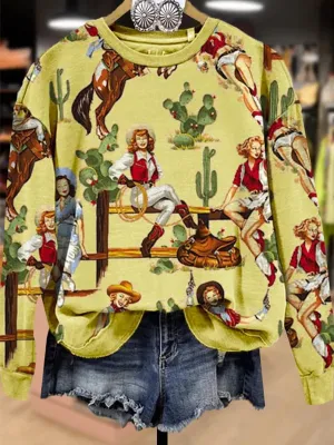 Printed Round-Neck Sweatshirt