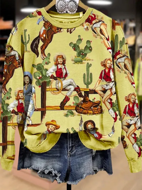 Printed Round-Neck Sweatshirt