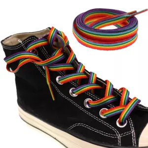 Rainbow Gradient Color Shoelaces - Personalized Printing for Low-cut & High Top Shoes