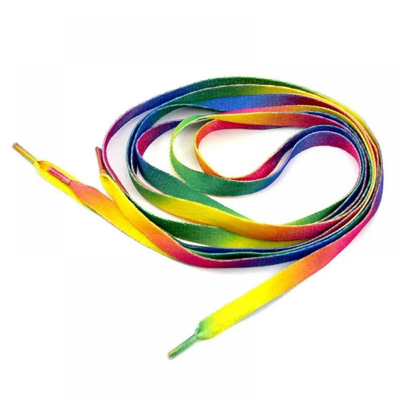 Rainbow Gradient Color Shoelaces - Personalized Printing for Low-cut & High Top Shoes