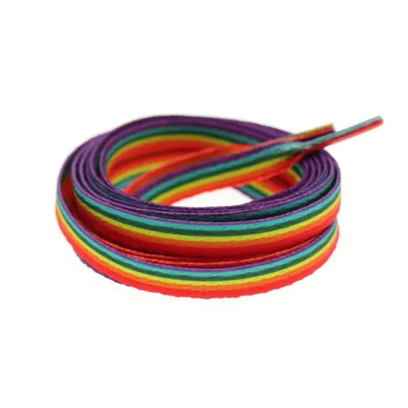 Rainbow Gradient Color Shoelaces - Personalized Printing for Low-cut & High Top Shoes