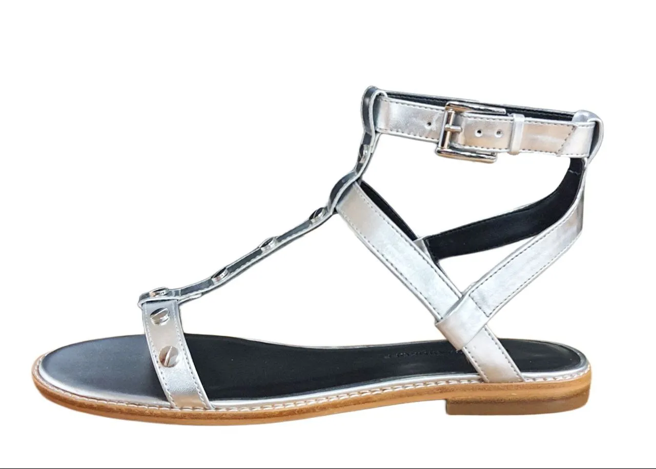 REBECCA MINKOFF Women's Silver Metallic Sandy Sandals #M1261020 NWB