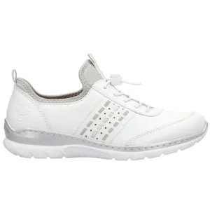 Rieker L3259-80 (Brighton)  Weiss Rose Silver Shoes