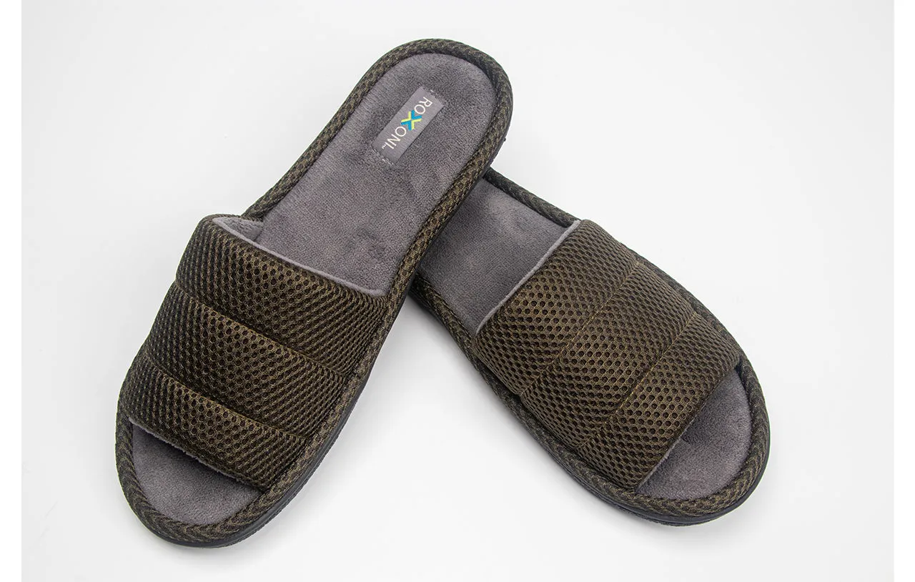Roxoni Unisex Slippers for Men's Plush Slippers for Men Open Toe House Slipper