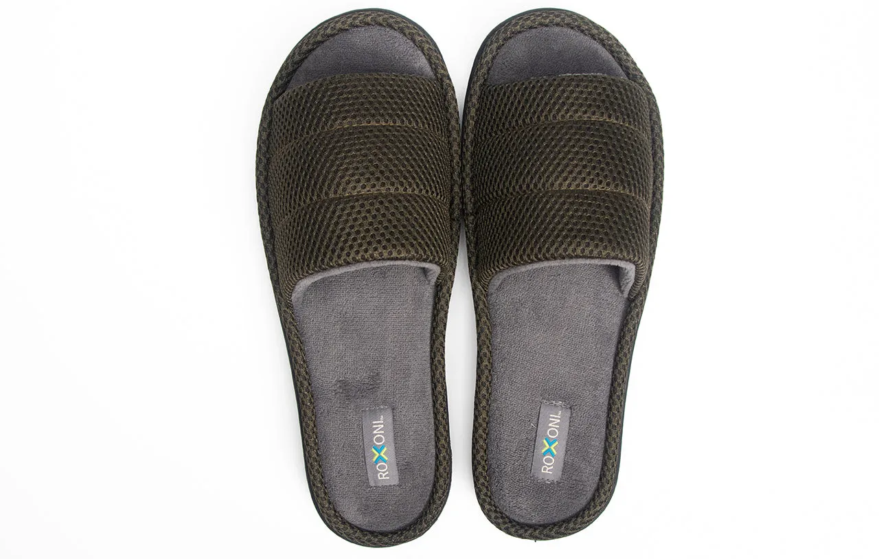 Roxoni Unisex Slippers for Men's Plush Slippers for Men Open Toe House Slipper