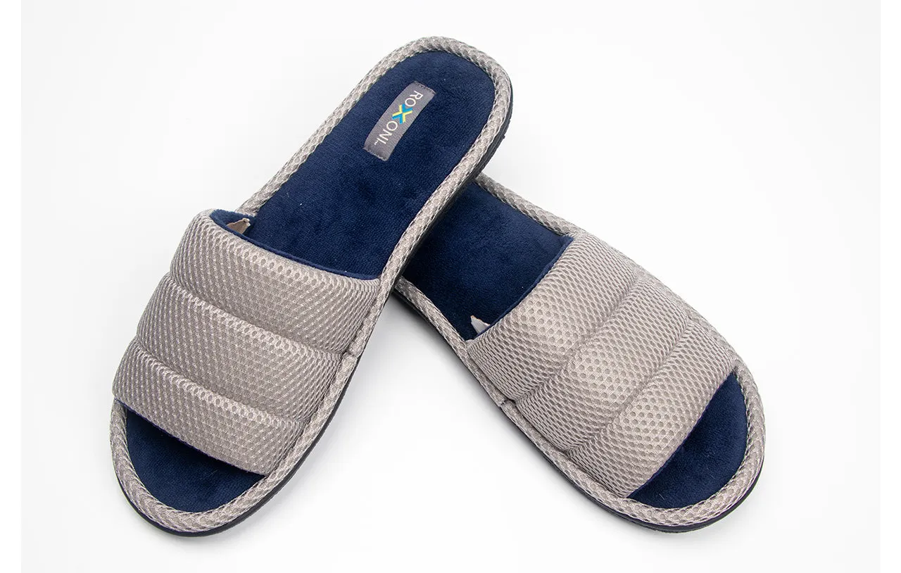Roxoni Unisex Slippers for Men's Plush Slippers for Men Open Toe House Slipper
