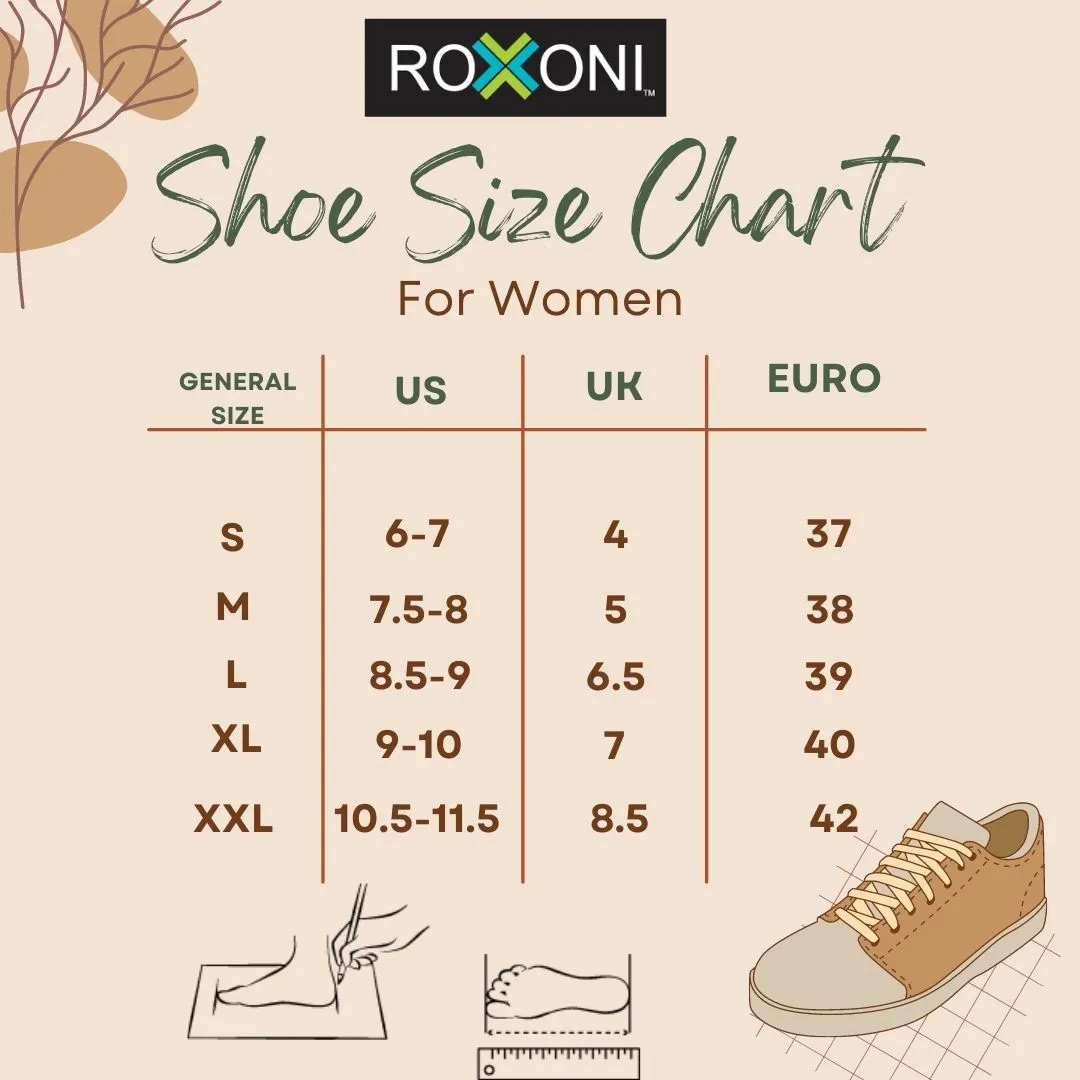 Roxoni Women's Memory Foam House Fleece Trim Knit Sweater Slipper