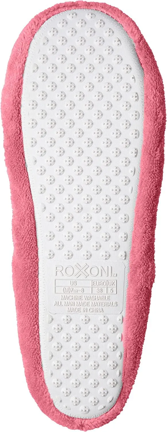 Roxoni Women's Terry Classic Cotton Ballerina Slippers (Pack of 2)
