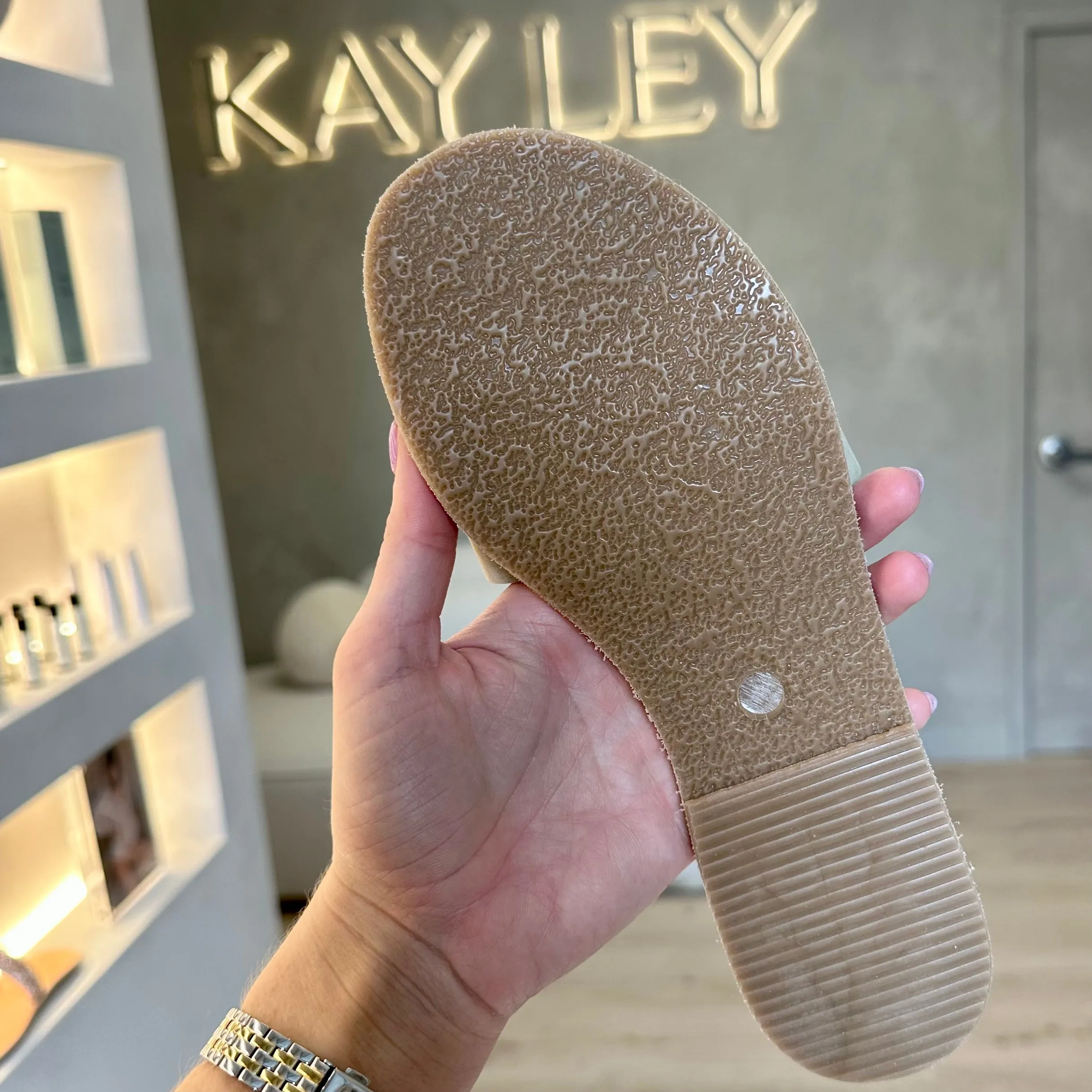 Sanibel Slides - Khaki Suede