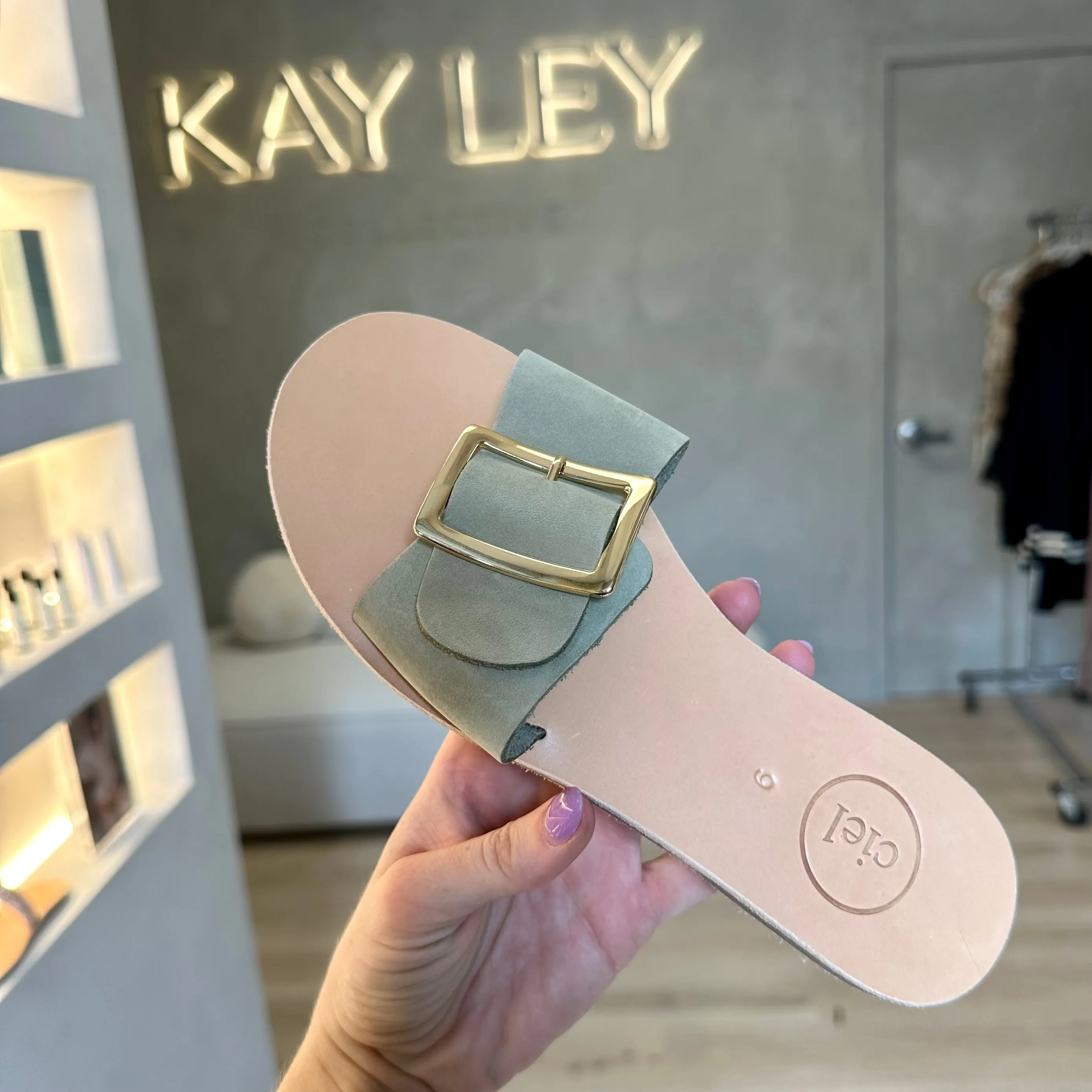 Sanibel Slides - Khaki Suede