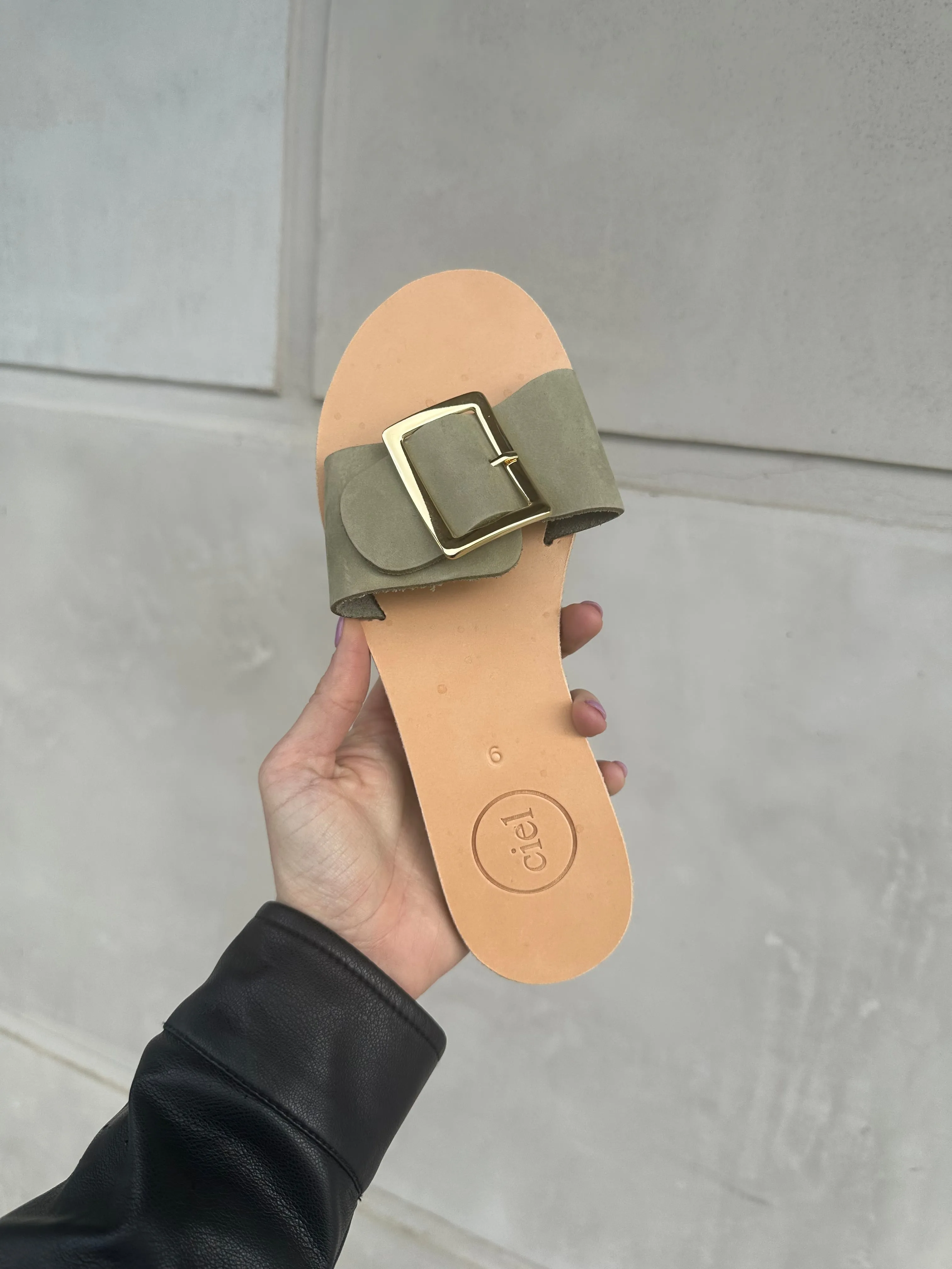 Sanibel Slides - Khaki Suede