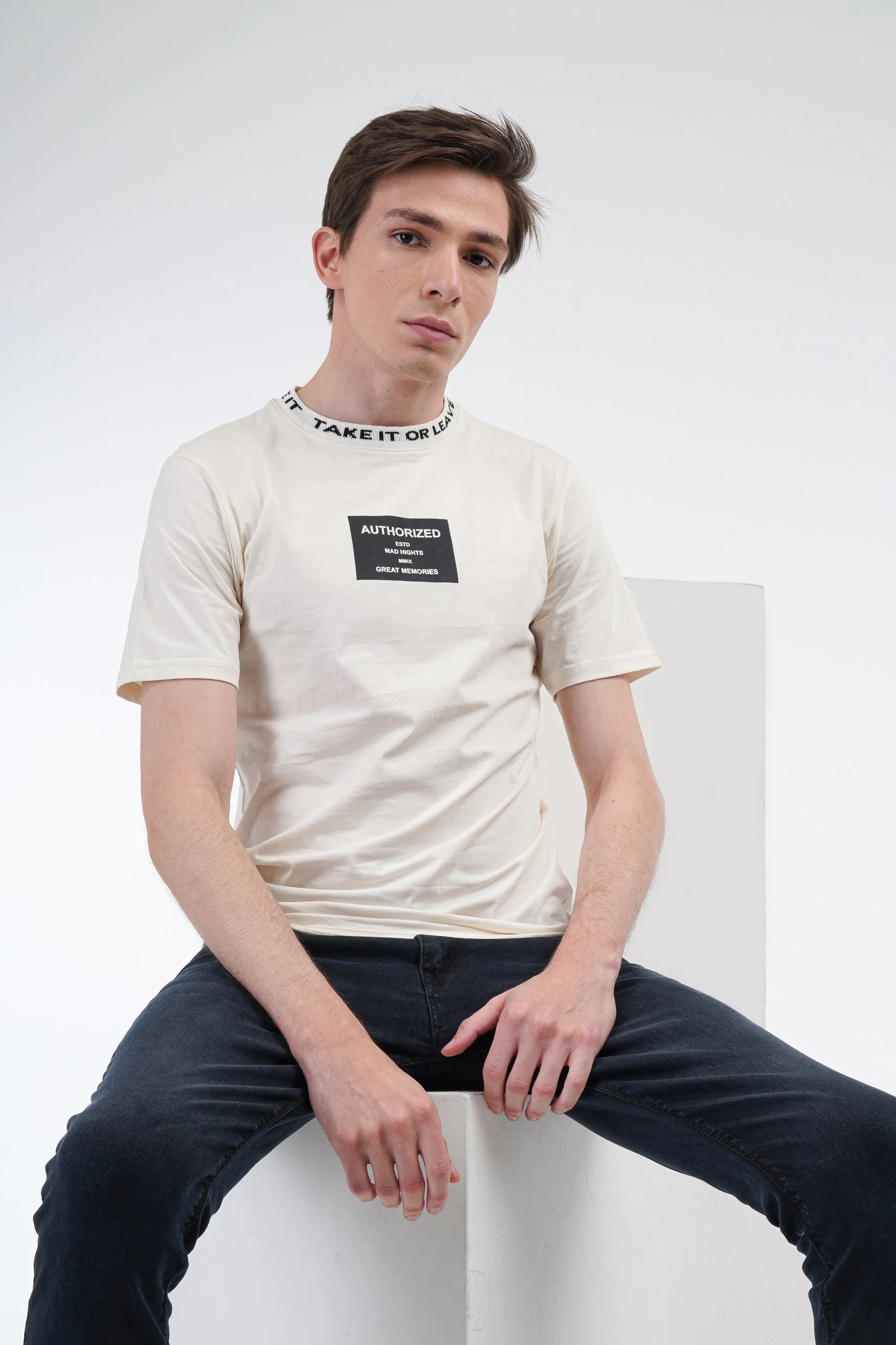 Scripted Trim T-Shirt