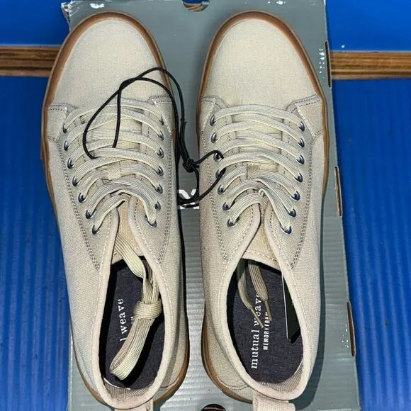 Size 11- Men’s Mutual Weave Casual Athletic Lace Up Freelon Tan Boot Shoes NEW