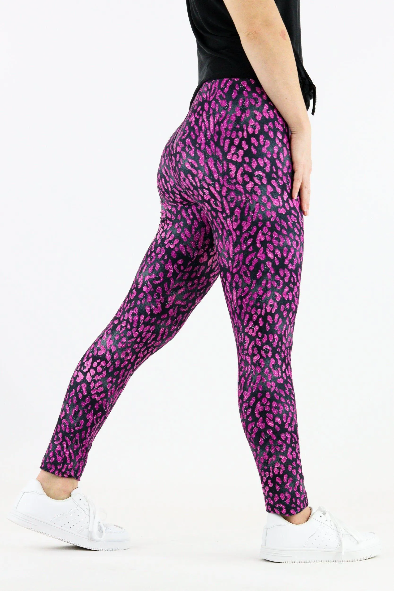 Sparkle Panther - Casual Full Leggings