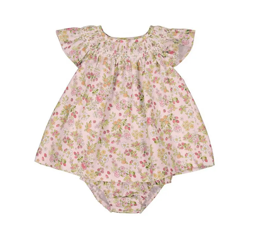 SS25 Mayoral - Rose Printed Dress with Knickers