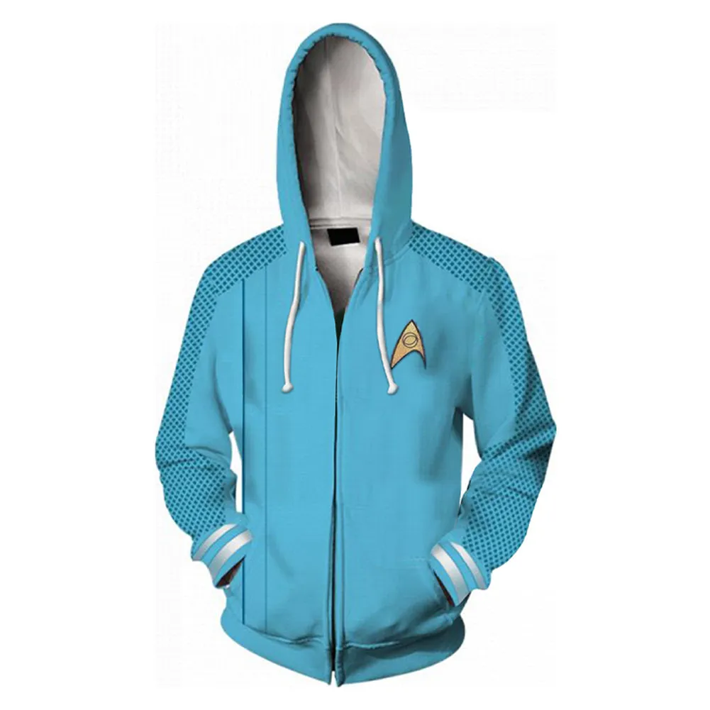 Star Trek Strange New Worlds Dr. M‘Benga  Cosplay Hoodie 3D Printed Hooded Sweatshirt Men Women Casual Streetwear Zip Up Jacket Coat