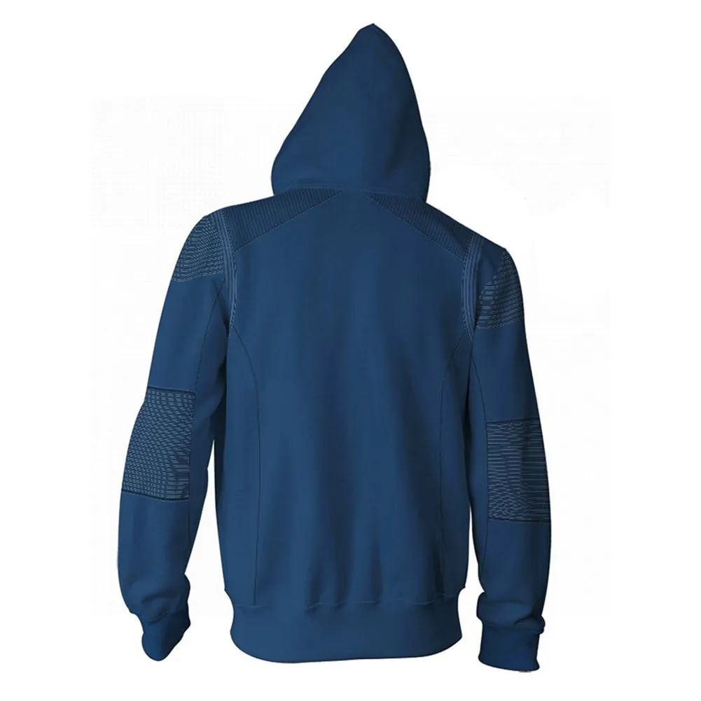 Star Trek: Strange New Worlds Spock Cosplay Hoodie 3D Printed Hooded Sweatshirt Men Women Casual Streetwear Zip Up Jacket Coat