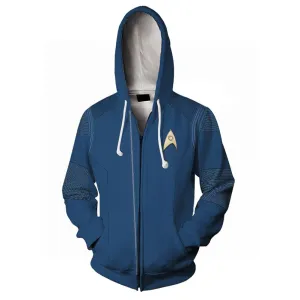 Star Trek: Strange New Worlds Spock Cosplay Hoodie 3D Printed Hooded Sweatshirt Men Women Casual Streetwear Zip Up Jacket Coat