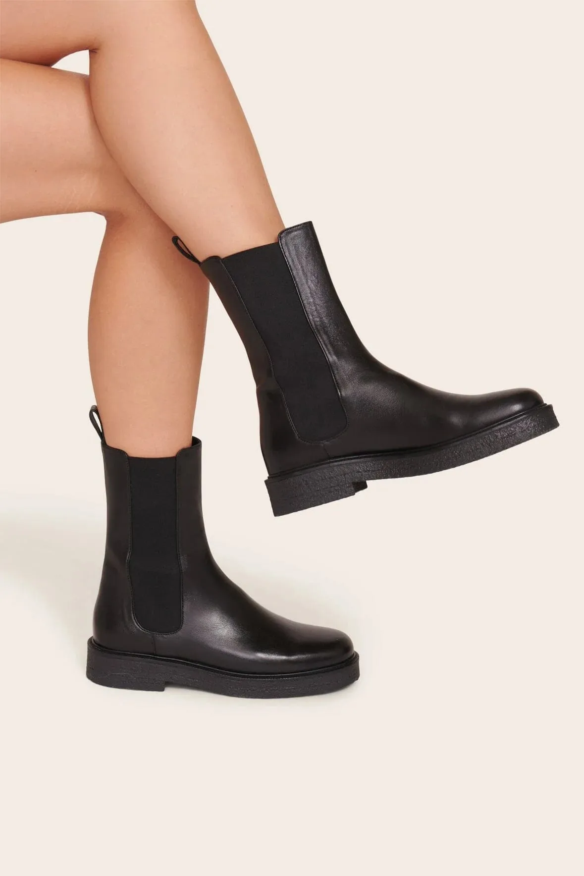 STAUD - Palamino Leather Boot - Black