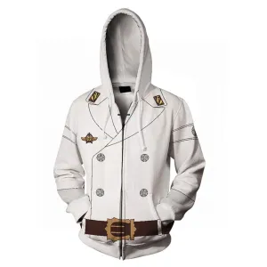 Stern Ritter Ishida Uryuu Cosplay Hoodie 3D Printed Hooded Sweatshirt Men Women Casual Streetwear Zip Up Jacket Coat