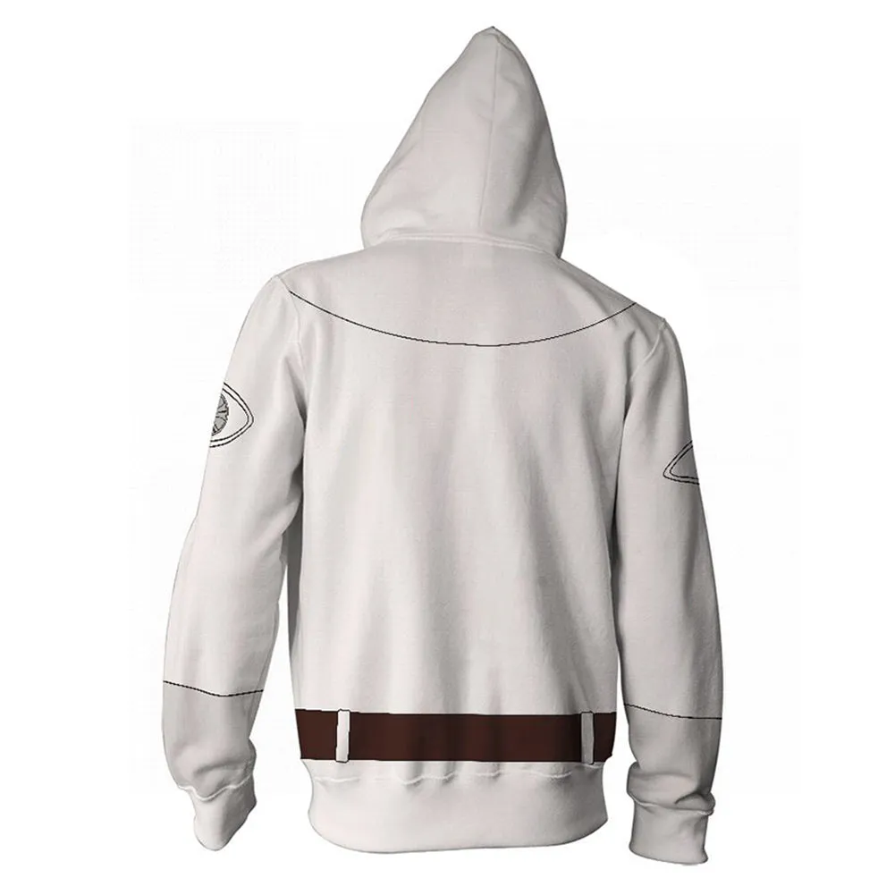 Stern Ritter Ishida Uryuu Cosplay Hoodie 3D Printed Hooded Sweatshirt Men Women Casual Streetwear Zip Up Jacket Coat