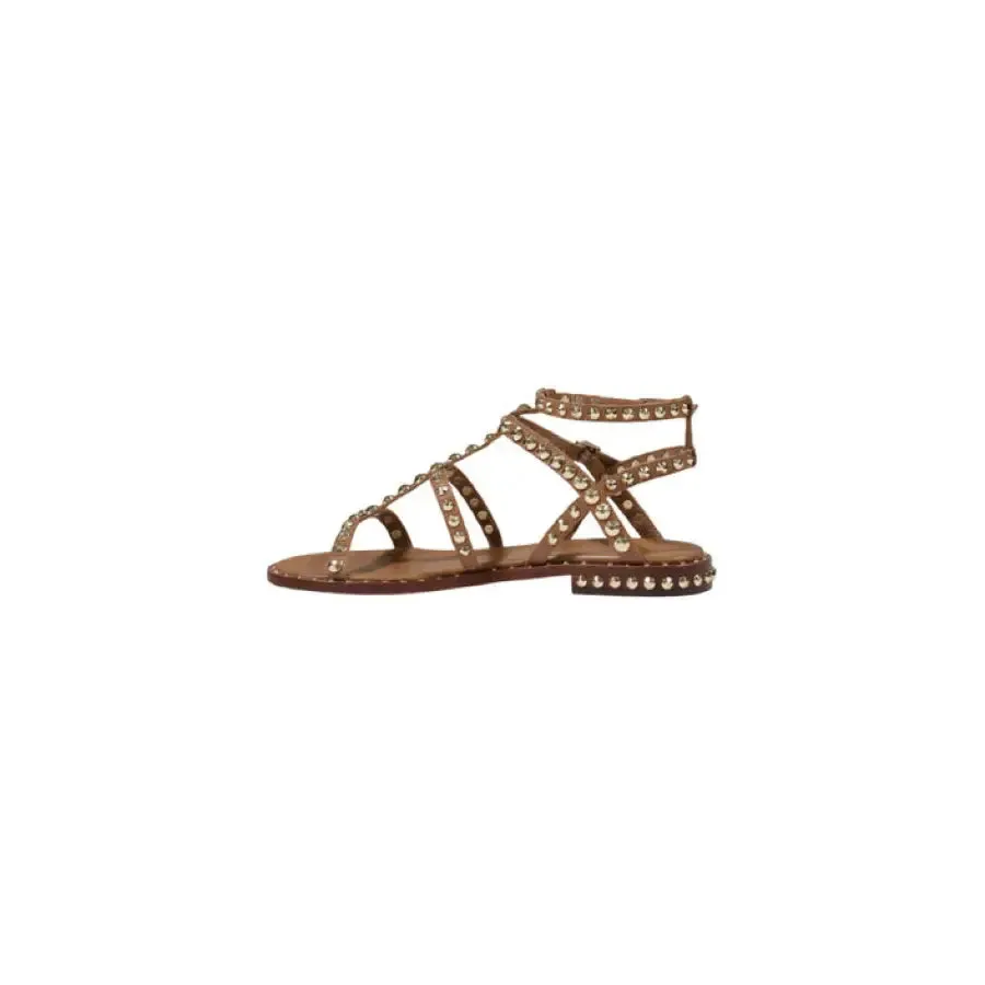 Studded Brown Leather Sandal