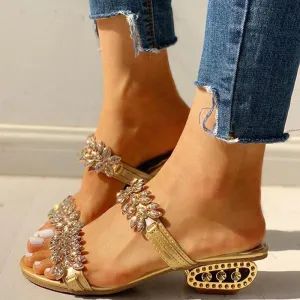 Studded Double Buckle Sandals
