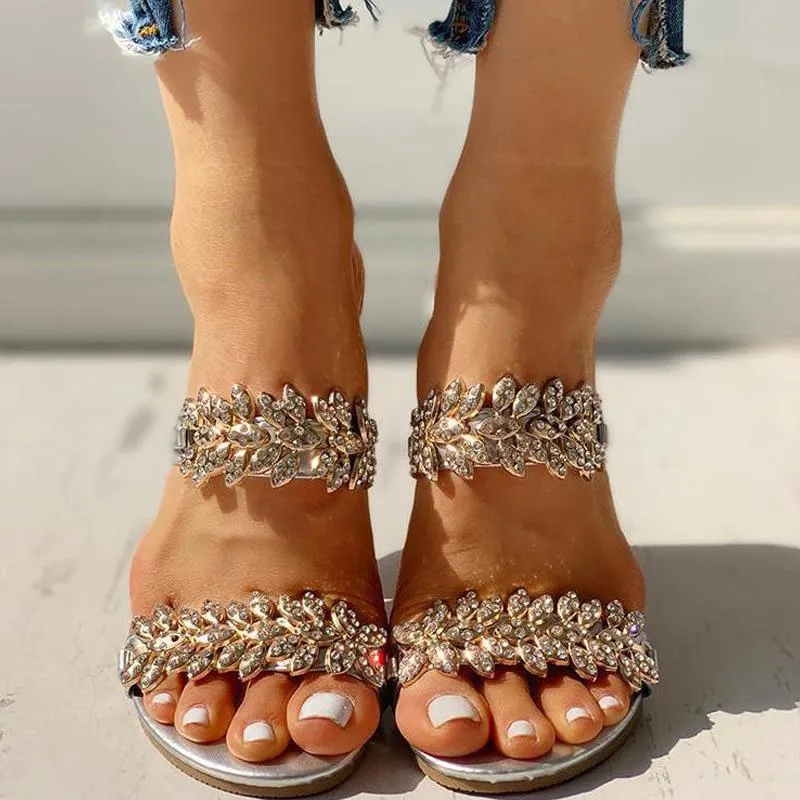 Studded Double Buckle Sandals
