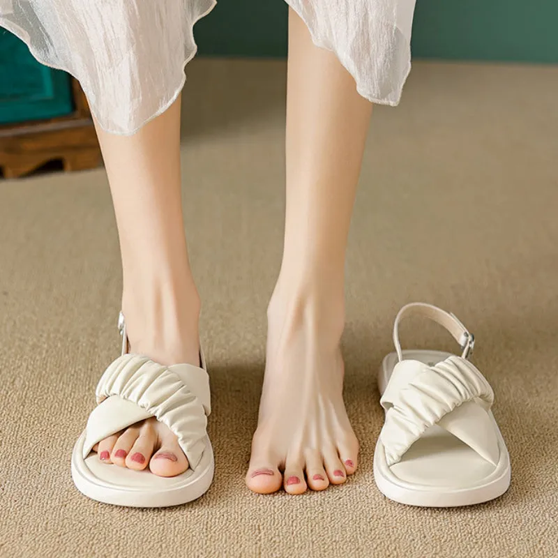 Summer Thick Sole Sandals Soft and Comfortable Women's Large Shoes