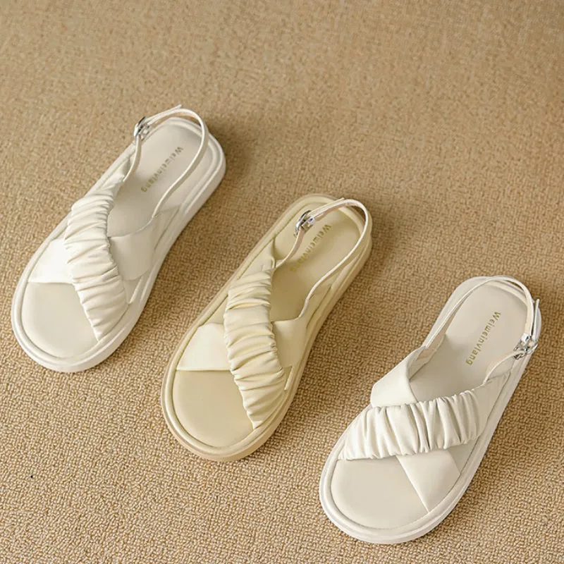Summer Thick Sole Sandals Soft and Comfortable Women's Large Shoes