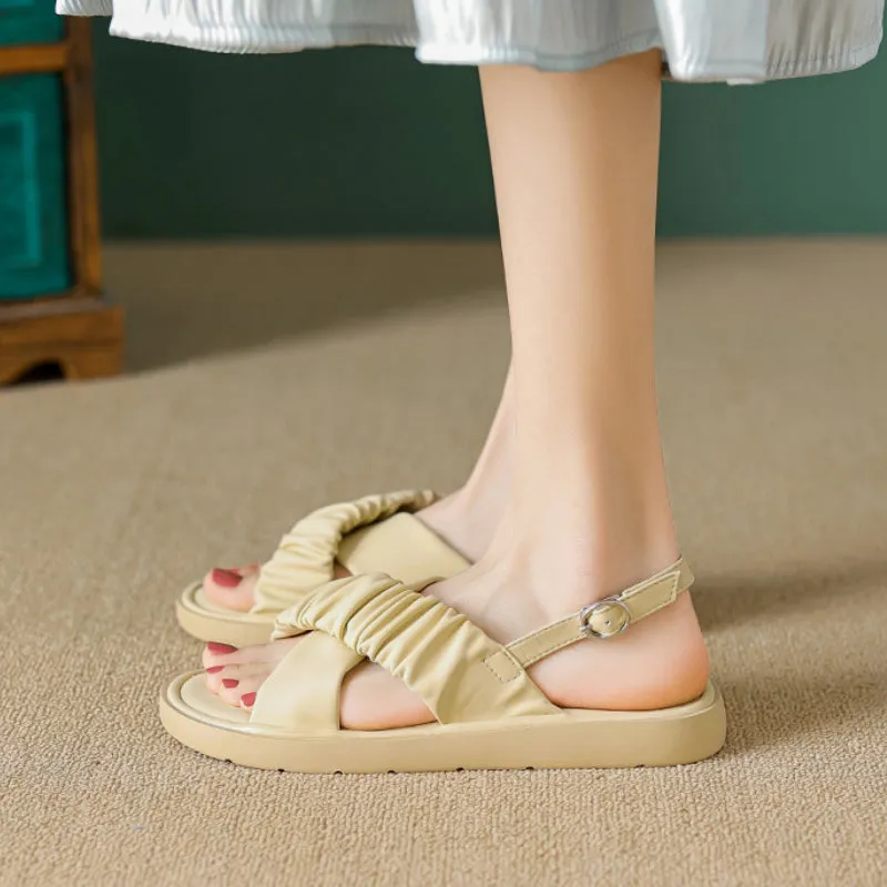 Summer Thick Sole Sandals Soft and Comfortable Women's Large Shoes