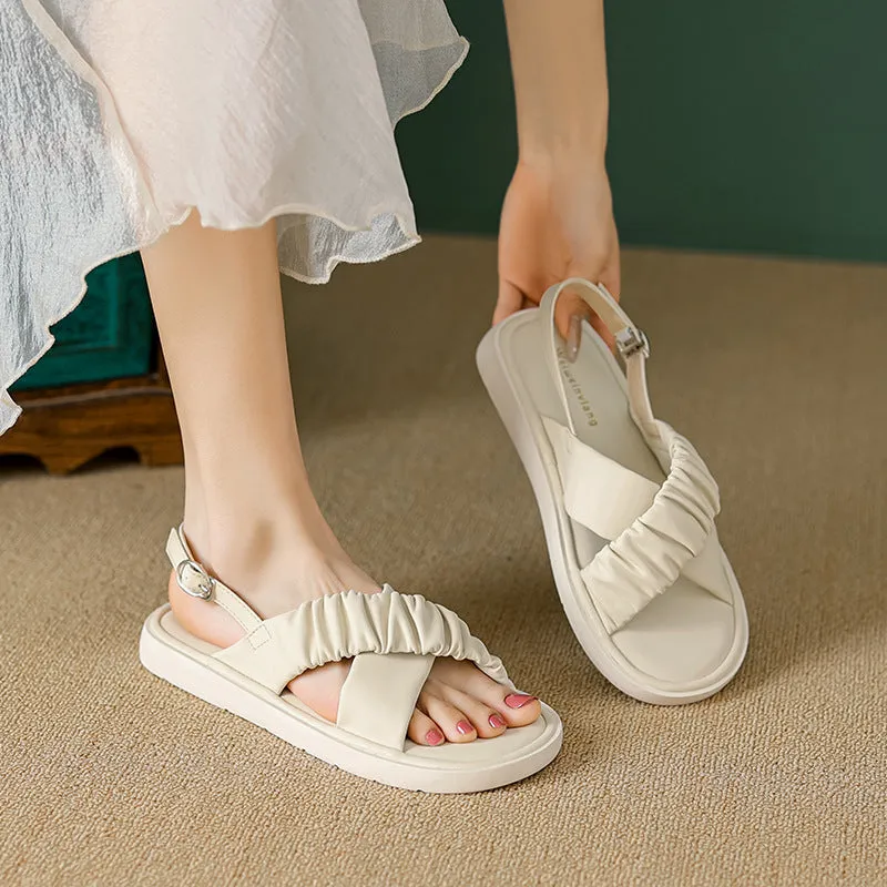 Summer Thick Sole Sandals Soft and Comfortable Women's Large Shoes