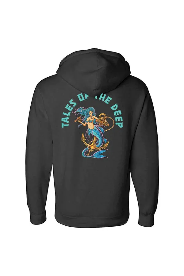 Tales Of The Deep Printed Mermaid Casual Hoodie