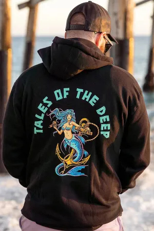 Tales Of The Deep Printed Mermaid Casual Hoodie