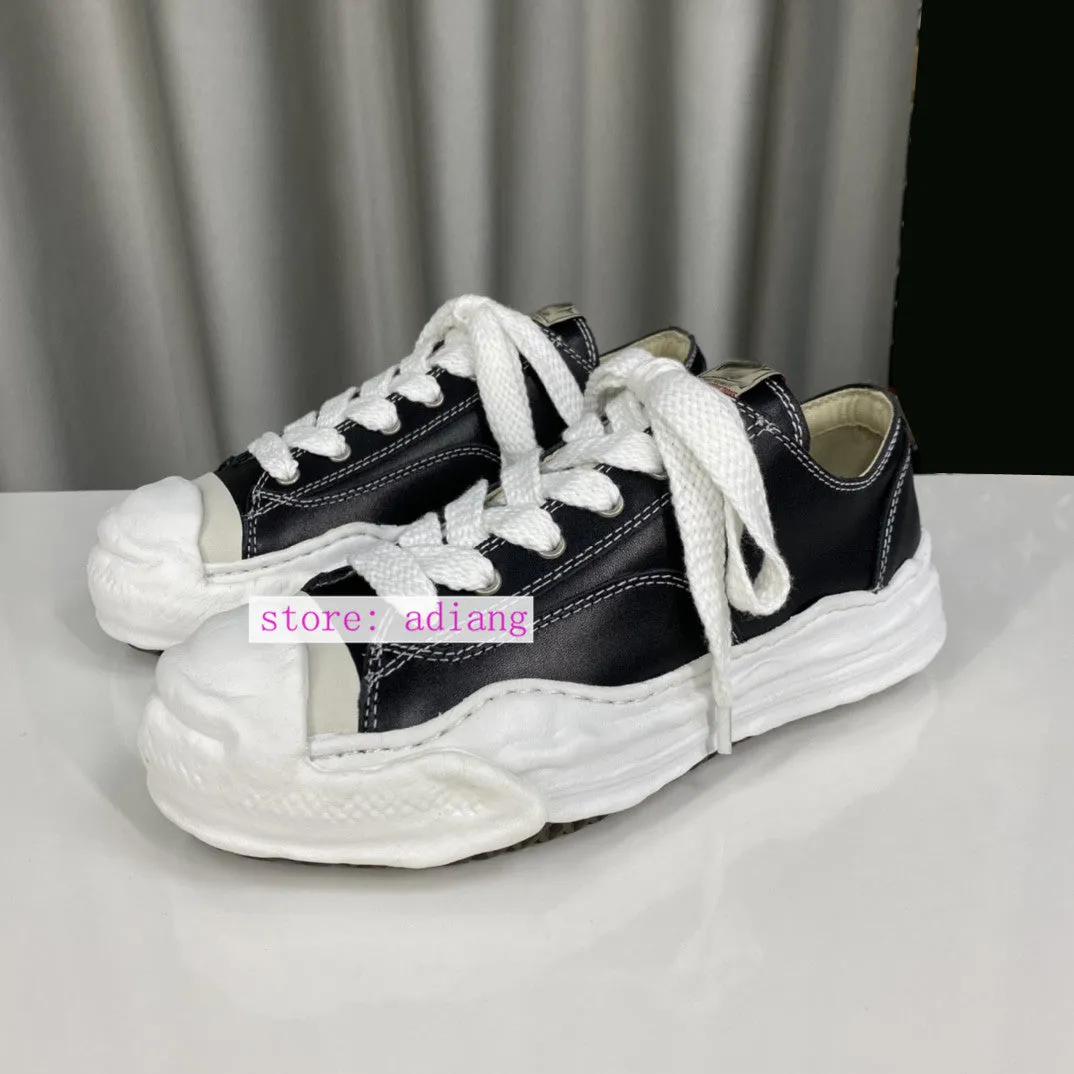 Water dyeing denim patchwork casual shoes lace up flats fashion women 35-40 men39-45 2023