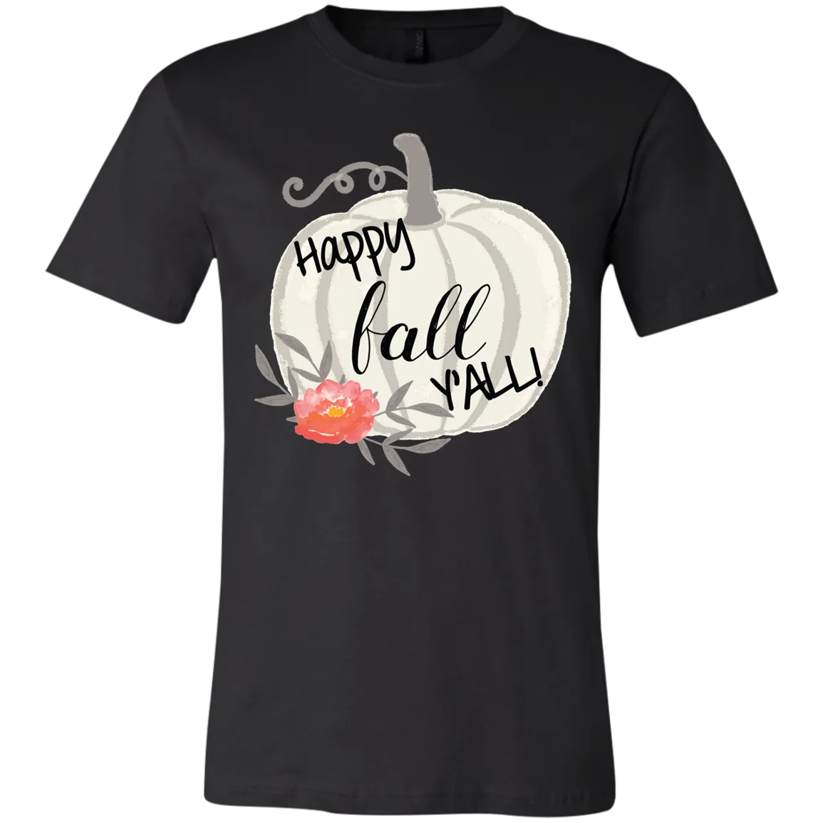 Watercolor Pumpkin Bella Canvas T-Shirt – Cozy Autumn Style