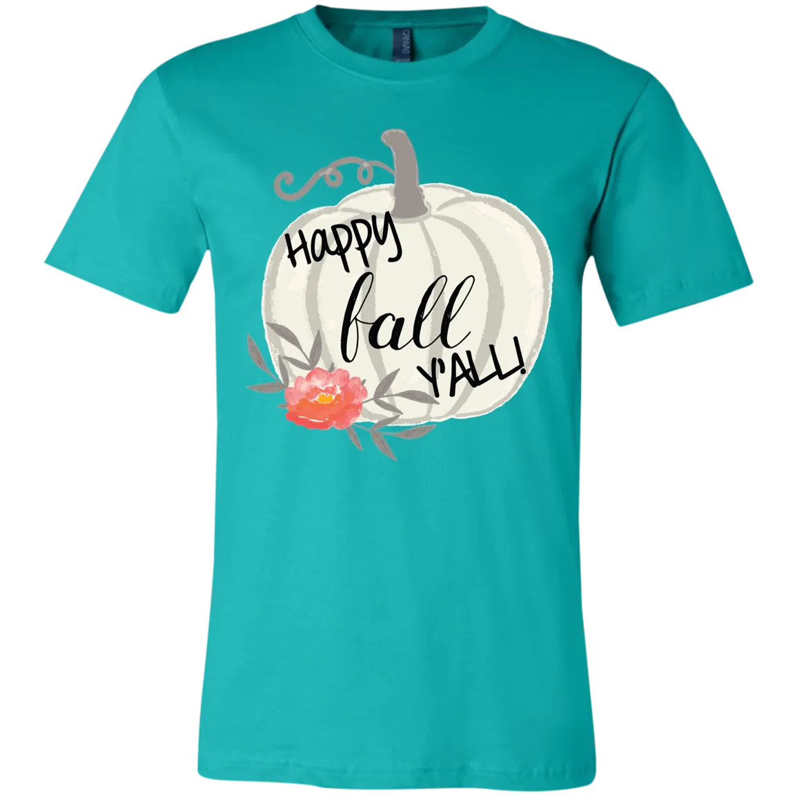 Watercolor Pumpkin Bella Canvas T-Shirt – Cozy Autumn Style