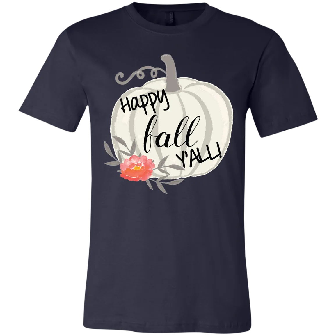 Watercolor Pumpkin Bella Canvas T-Shirt – Cozy Autumn Style