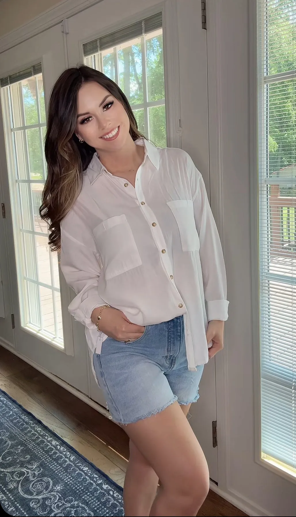 White Linen Button Up
