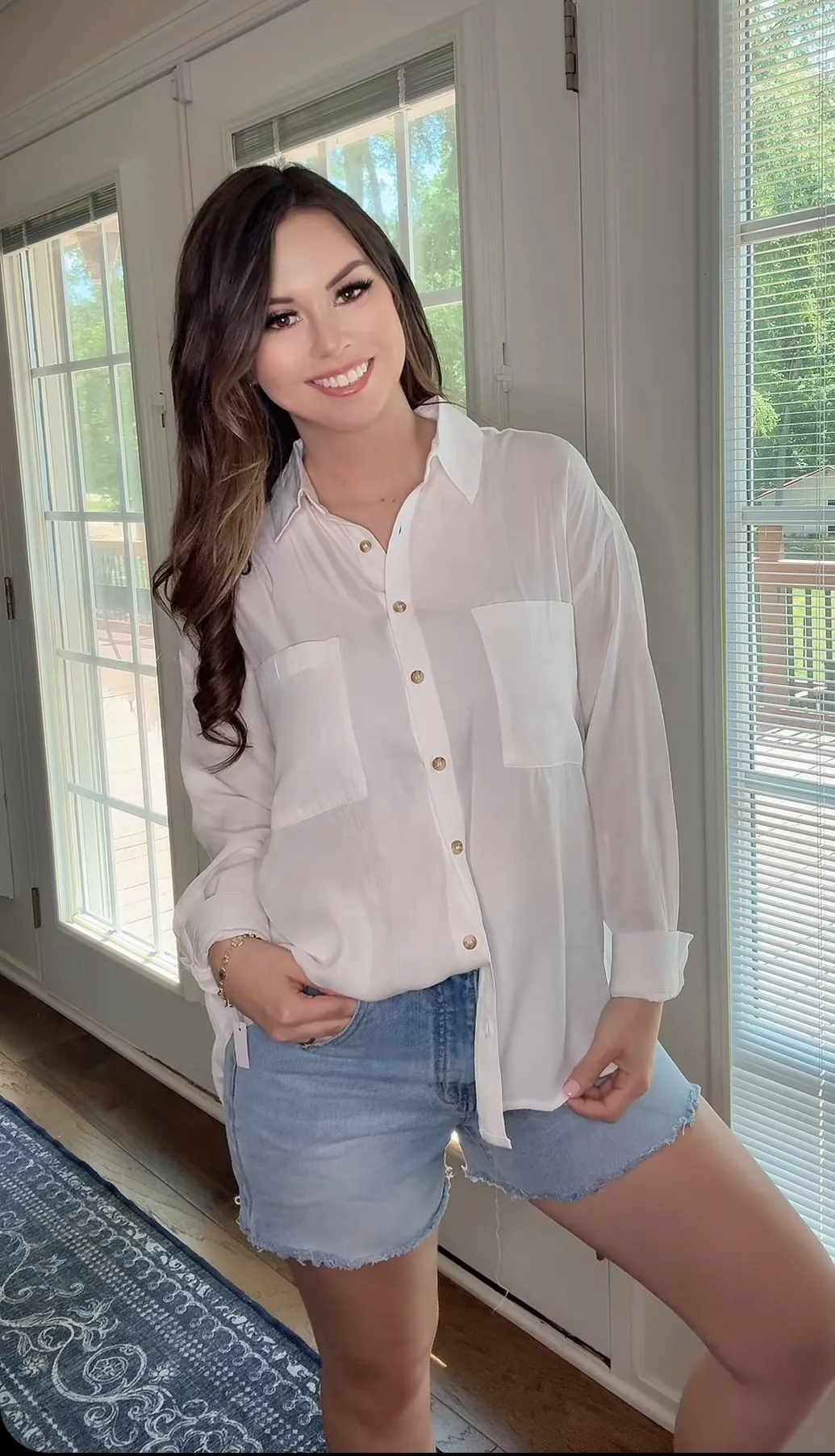 White Linen Button Up
